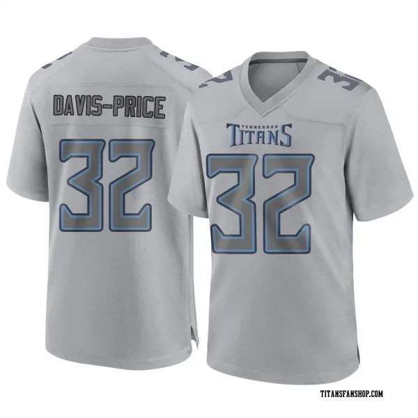 Youth Tyrion Davis-Price Tennessee Titans Game Gray Atmosphere Fashion Jersey