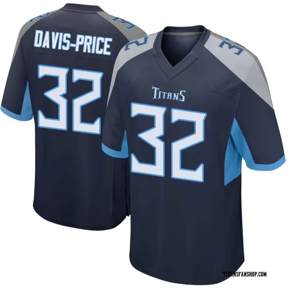 Youth Tyrion Davis-Price Tennessee Titans Game Navy Jersey