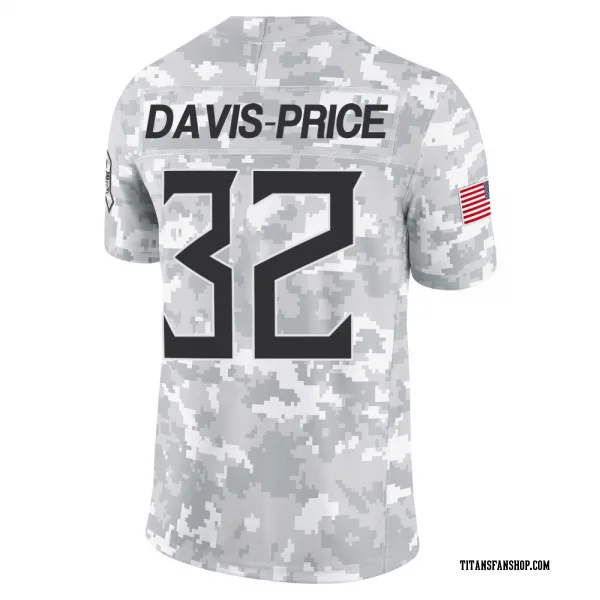 Youth Tyrion Davis-Price Tennessee Titans Limited Arctic Camo 2024 Salute to Service Jersey