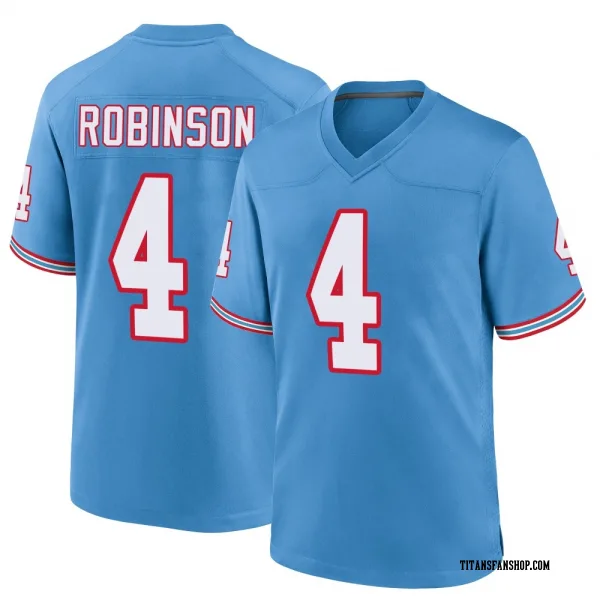 Youth Wan'Dale Robinson Tennessee Titans Game Light Blue Oilers Throwback Alternate Jersey