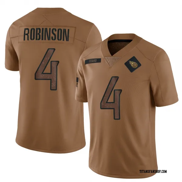 Youth Wan'Dale Robinson Tennessee Titans Limited Brown 2023 Salute To Service Jersey