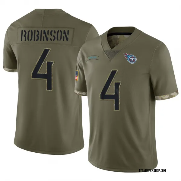 Youth Wan'Dale Robinson Tennessee Titans Limited Olive 2022 Salute To Service Jersey