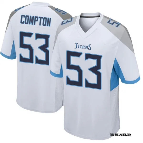 Youth Will Compton Tennessee Titans Game White Jersey