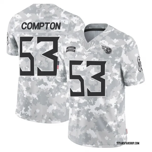 Youth Will Compton Tennessee Titans Limited Arctic Camo 2024 Salute to Service Jersey
