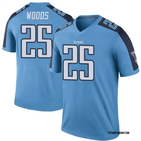 Youth Xavier Woods Tennessee Titans Legend Light Blue Color Rush Jersey